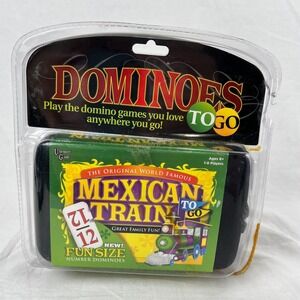 Mexican Train Dominoes To Go Fun Size Travel Zip Case Number Dominoes
